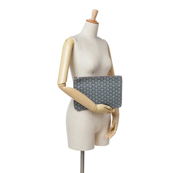 Pre-owned Goyard Goyardine Senat MM Gray