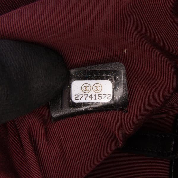 Pre-owned Chanel Large Quilted Lambskin O Case Clutch Black