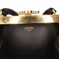 Miniatyrbillede 5 af 10: Pre-owned Celine Leather Sequin Triomphe Minaudiere Black