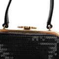 Miniatyrbillede 7 af 10: Pre-owned Celine Leather Sequin Triomphe Minaudiere Black