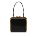 Miniatyrbillede 1 af 10: Pre-owned Celine Leather Sequin Triomphe Minaudiere Black