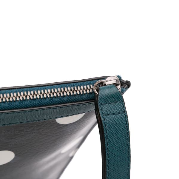 Pre-owned MCM Craig And Karl Visetos Coated Canvas Beyond Snowdome Clutch Black