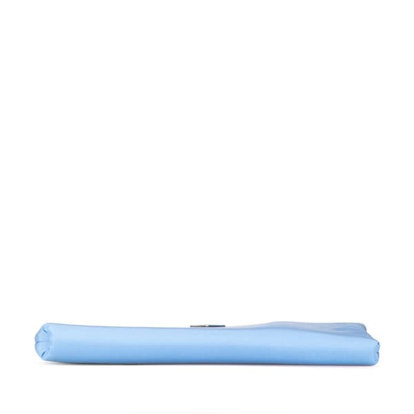 Pre-owned Prada Tessuto Padded Zip Clutch Blue
