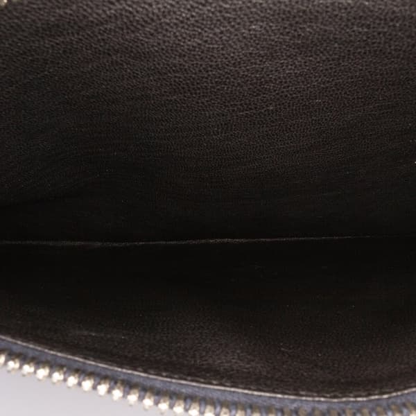 Pre-owned Prada Saffiano Lux Zip Portfolio Blue