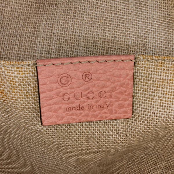 Pre-owned Gucci Bamboo Tassel Leather Clutch Pink