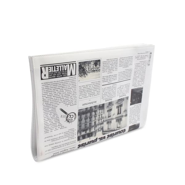 Pre-owned Louis Vuitton Leather Everyday LV Newspaper Pouch White