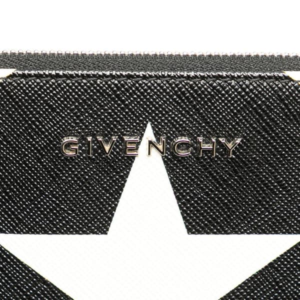 Pre-owned Givenchy Large Calfskin Star Print Clutch Black