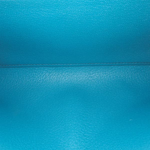 Pre-owned Hermès Tadelakt Medor Clutch 23 Blue