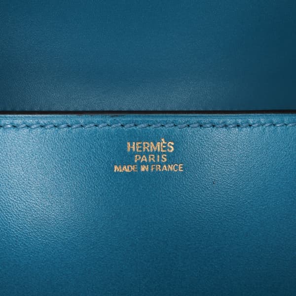 Pre-owned Hermès Tadelakt Medor Clutch 23 Blue