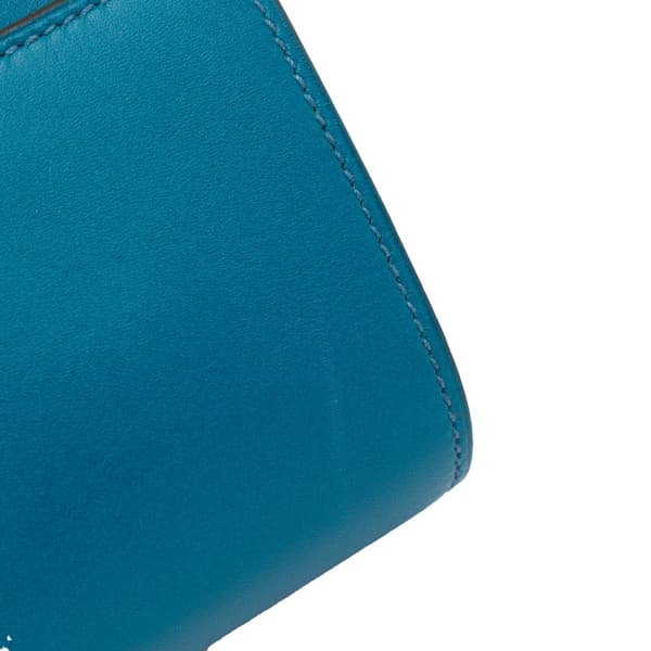 Pre-owned Hermès Tadelakt Medor Clutch 23 Blue