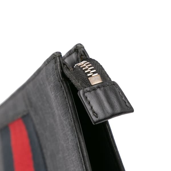 Pre-owned Gucci GG Supreme Web Clutch Black