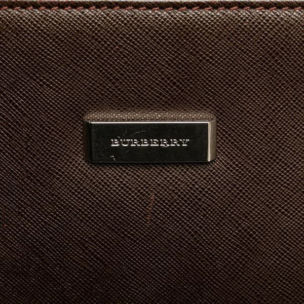 Pre-owned Burberry Leather Clutch Brown