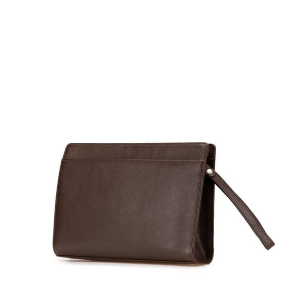 Pre-owned Burberry Leather Clutch Brown