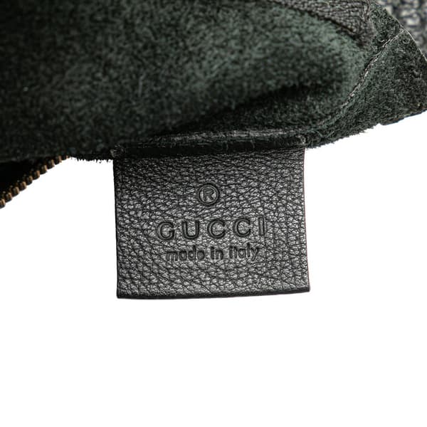 Pre-owned Gucci Leather Logo Clutch Bag Black
