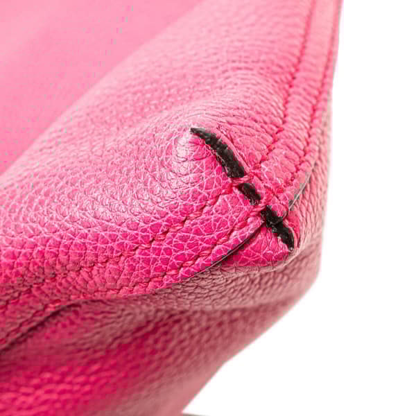Pre-owned Gucci Medium Leather Logo Portfolio Clutch Pink