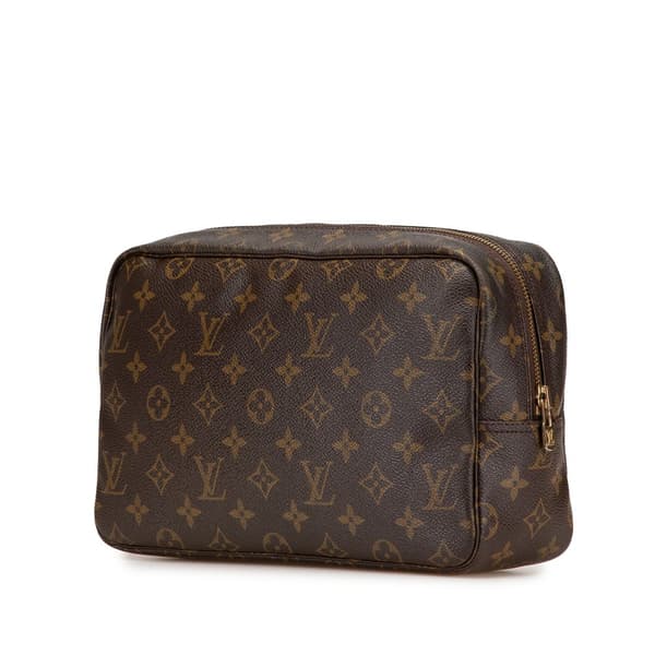 Pre-owned Louis Vuitton Monogram Trousse Toilette 28 Brown