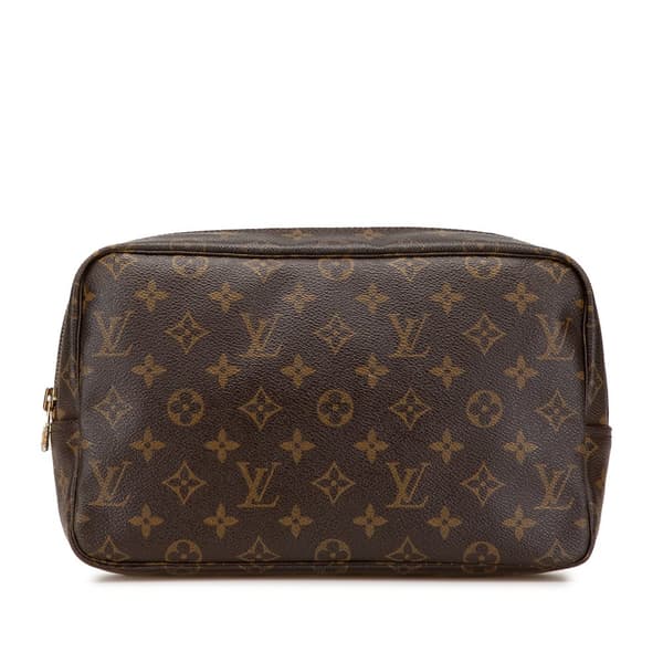 Pre-owned Louis Vuitton Monogram Trousse Toilette 28 Brown