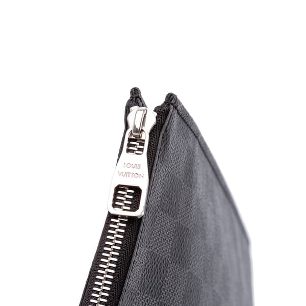 Pre-owned Louis Vuitton Damier Graphite Pochette Jour GM Black