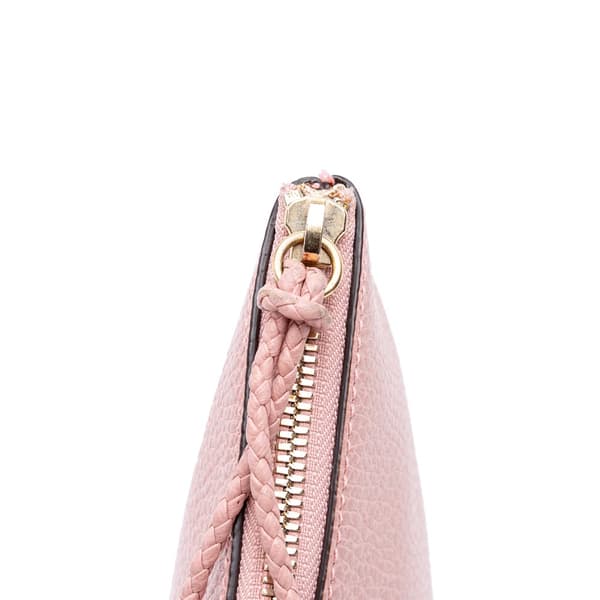 Pre-owned Gucci Calfskin Bamboo Clutch Pink
