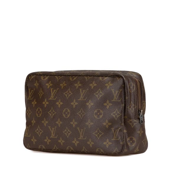 Pre-owned Louis Vuitton Monogram Trousse Toilette 28 Brown