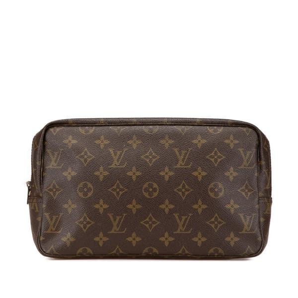 Pre-owned Louis Vuitton Monogram Trousse Toilette 28 Brown