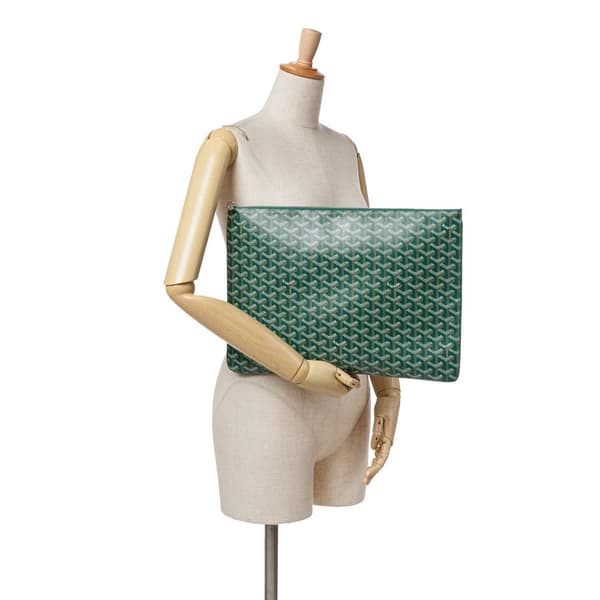 Pre-owned Goyard Goyardine Senat GM Green