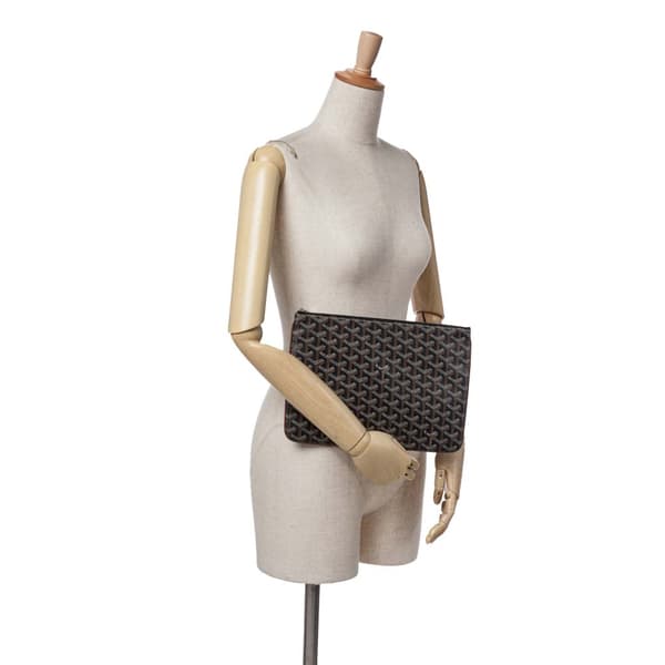 Pre-owned Goyard Goyardine Senat MM Brown