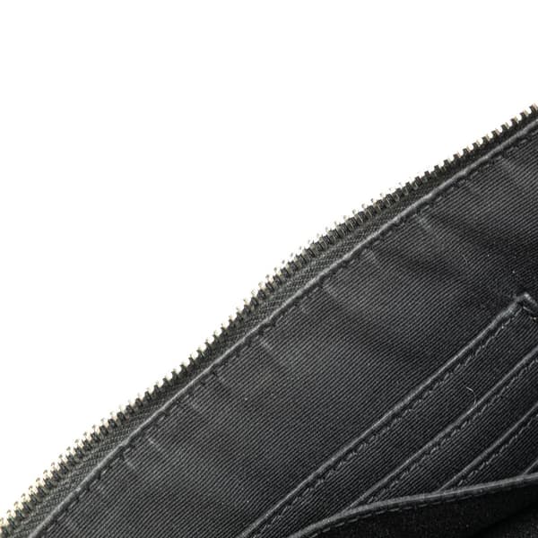 Pre-owned Saint Laurent Croc Embossed Leather Clutch Black