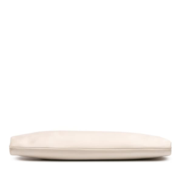 Pre-owned Chanel Camellia Satin Clutch Brown