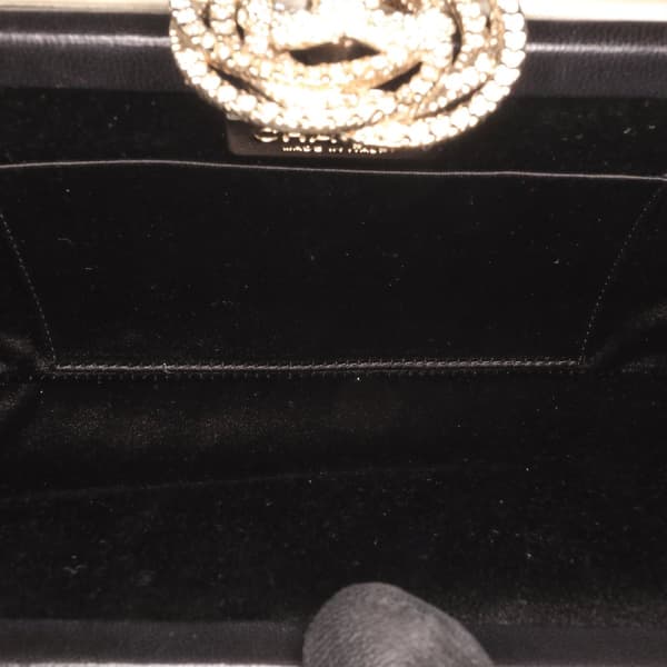 Pre-owned Chanel Camellia Satin Clutch Brown
