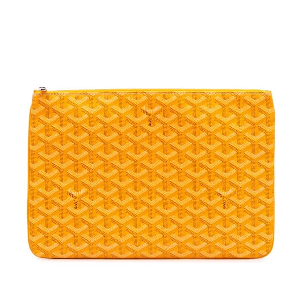 Pre-owned Goyard Goyardine Senat MM Yellow