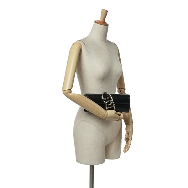Pre-owned Hermès Tadelakt Egee Clutch Black