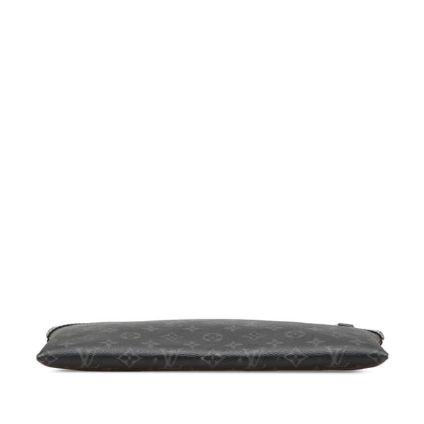 Pre-owned Louis Vuitton Monogram Eclipse Discovery Pochette GM Black