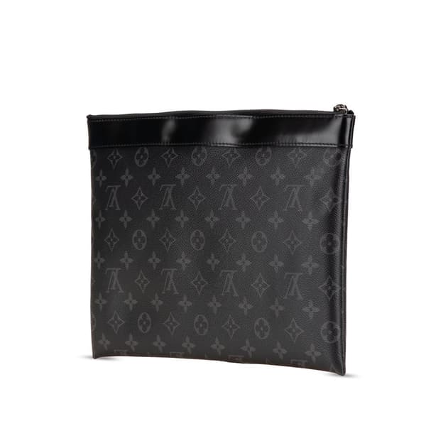 Pre-owned Louis Vuitton Monogram Eclipse Discovery Pochette GM Black