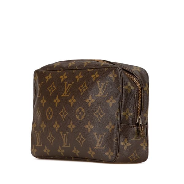 Pre-owned Louis Vuitton Monogram Trousse Toilette 23 Brown