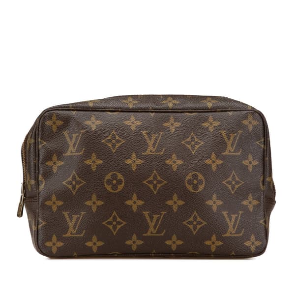 Pre-owned Louis Vuitton Monogram Trousse Toilette 23 Brown