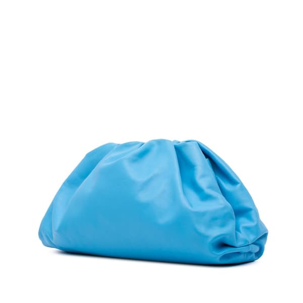 Pre-owned Bottega Veneta Lambskin The Pouch Blue