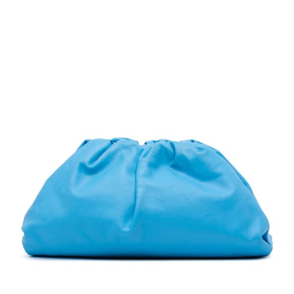 Pre-owned Bottega Veneta Lambskin The Pouch Blue