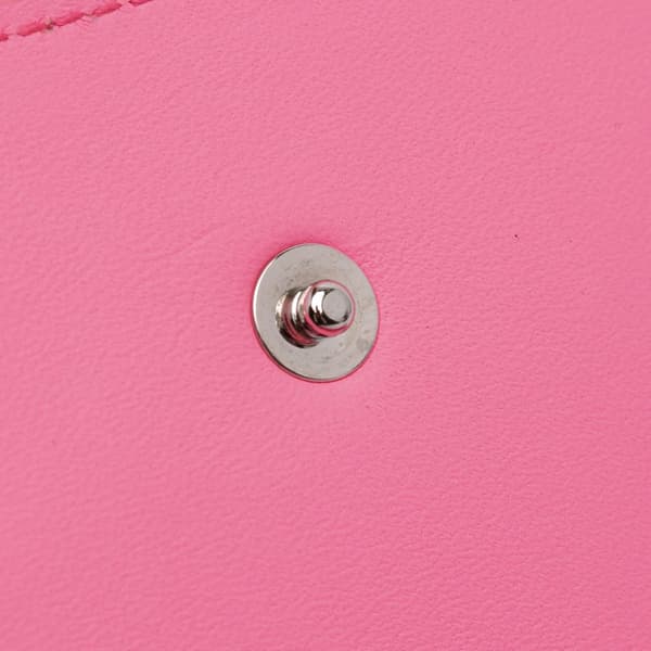Pre-owned Alexander McQueen Calfskin Skull Flap Clutch Pink