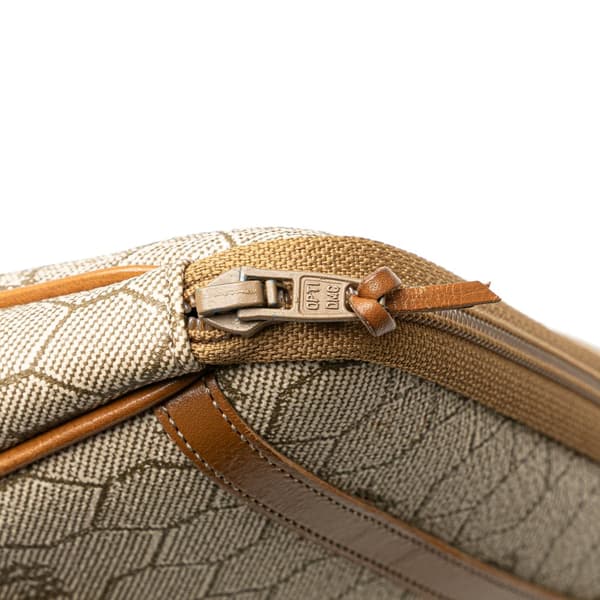 Pre-owned Dior Honeycomb Coated Canvas Clutch Brown