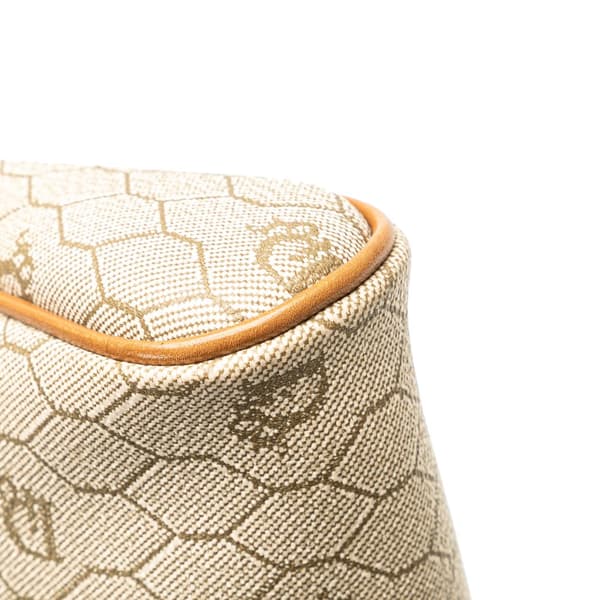 Pre-owned Dior Honeycomb Coated Canvas Clutch Brown