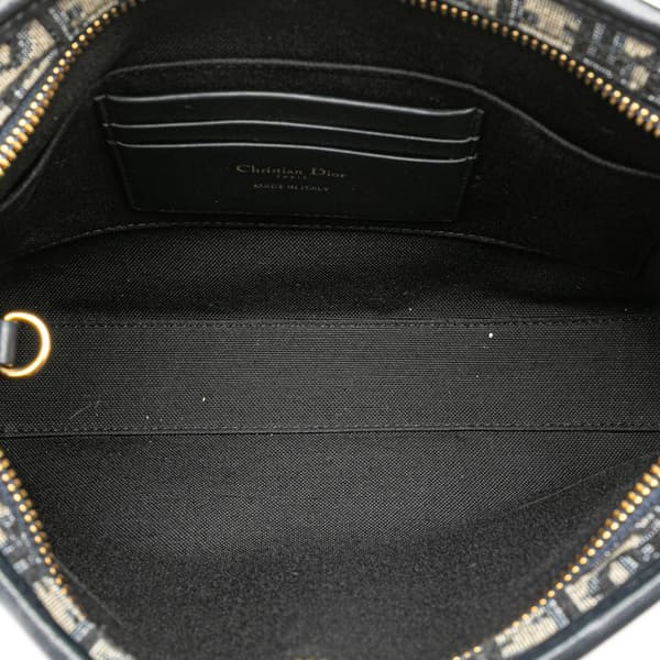 Pre-owned Dior Oblique Canvas 30 Montaigne Pouch Blue