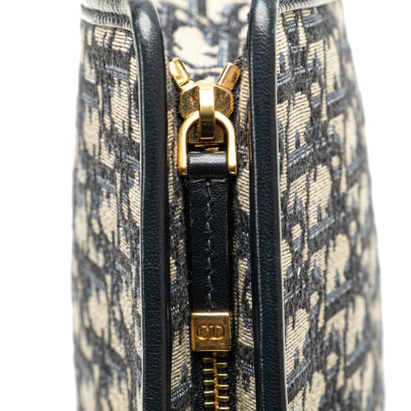 Pre-owned Dior Oblique Canvas 30 Montaigne Pouch Blue