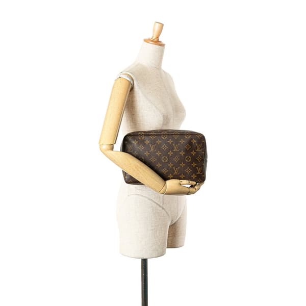Pre-owned Louis Vuitton Monogram Trousse Toilette 28 Brown