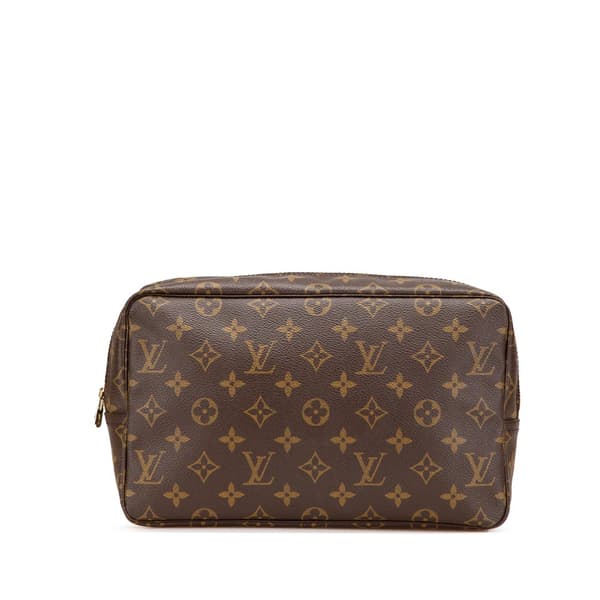 Pre-owned Louis Vuitton Monogram Trousse Toilette 28 Brown