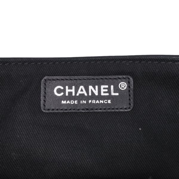 Pre-owned Chanel Quilted Calfskin Star Attitude Grommet Fold Over Clutch Black