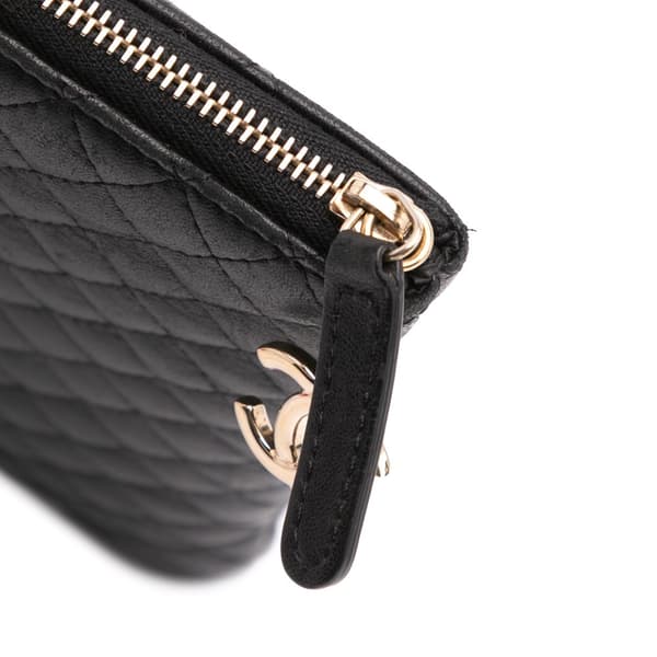 Pre-owned Chanel Medium Bi Quilted Lambskin Cosmetic Case Black