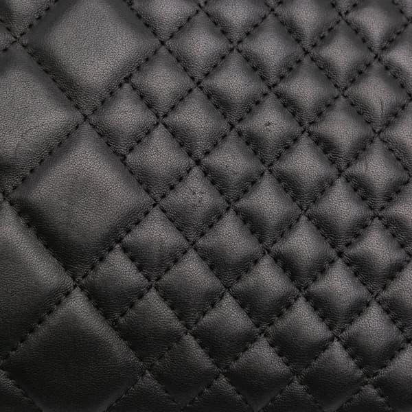 Pre-owned Chanel Medium Bi Quilted Lambskin Cosmetic Case Black