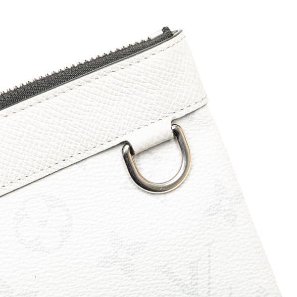Pre-owned Louis Vuitton Monogram Taigarama Pochette Discovery PM White