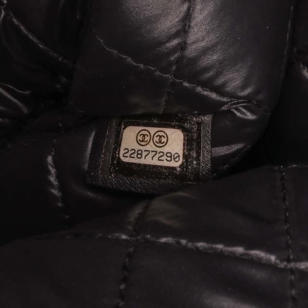 Pre-owned Chanel Large Printed Lambskin La Habana O Case Clutch Black